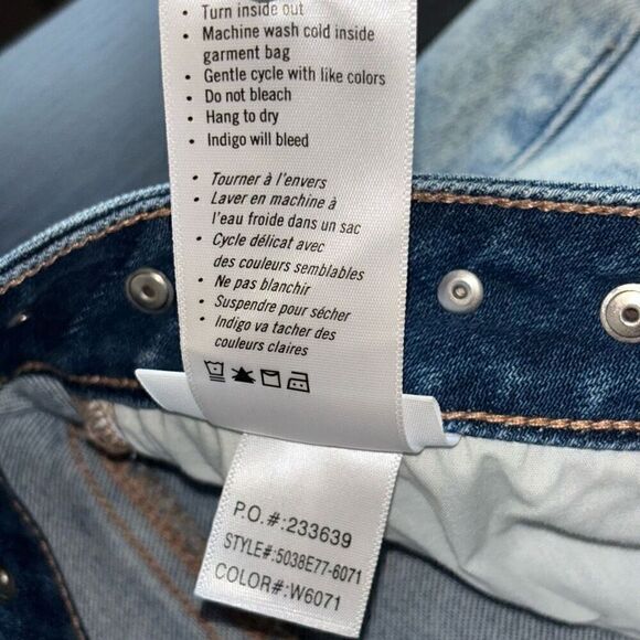 Paige verdugo ankle skinny jeans gems two tone denim raw hem size 27 - Picture 6 of 11